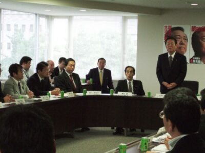 2007年9月12日（水）　安倍総理辞任後、民主党「次の内閣」に出席