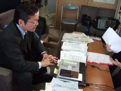 2008年1月25日（金）　テレビの取材を受けています