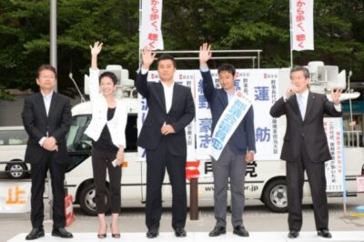 2013年6月6日（木）　中野駅北口で細野豪志幹事長等と街頭演説
