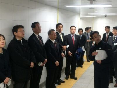2014年3月31日（月）　落合駅地下通路内覧会に出席しました