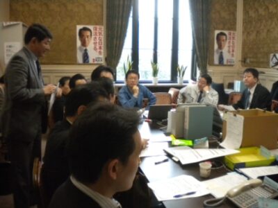 民主党の東北地方太平洋沖地震対策本部の事務局長会議