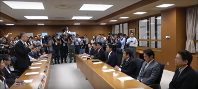 前原誠司代表とともに連合本部を訪問