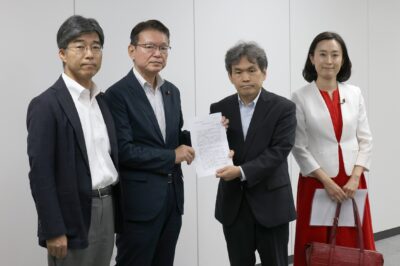 燃料油価格の高騰への対処を求め政府に申し入れ