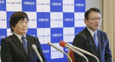 鳥取1区で朝倉浩之候補の出馬会見に同席