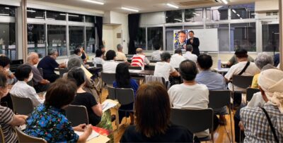 7月25日(金)和田区民集会所にて『ながつま昭と語る会』を開催しました。