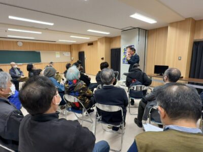 11月28日(金)、中野区の東部区民活動センターにて『ながつま昭と語る会』を開催いたしました