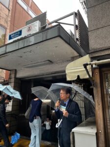 6/8(月)今朝は新高円寺駅にて朝の街頭演説を行いました。